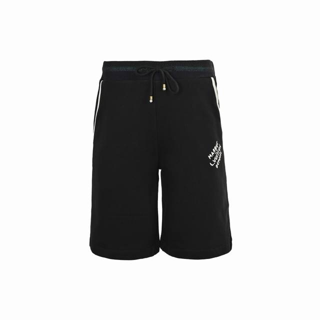 Louis Vuitton 25Ss logo embroidered shorts. Customized double-stranded cotton sw