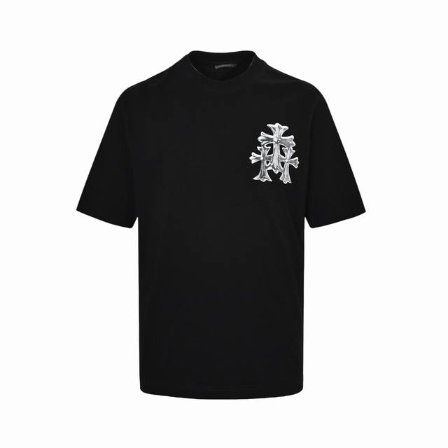 Chrome Hearts 25Ss horseshoe cross print short-sleeve fabric is made of 280g com