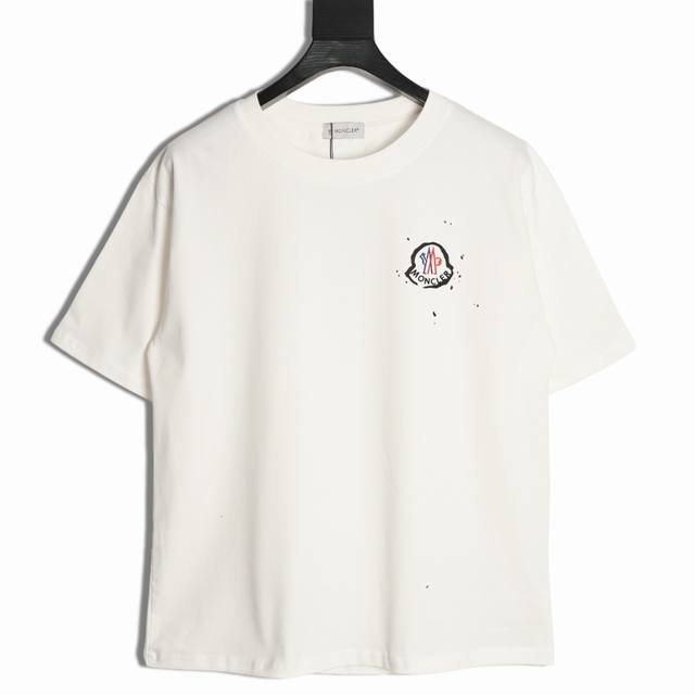 Moncler 25Ss graffiti logo short-sleeved T-shirt is made from custom 240g 26s ul
