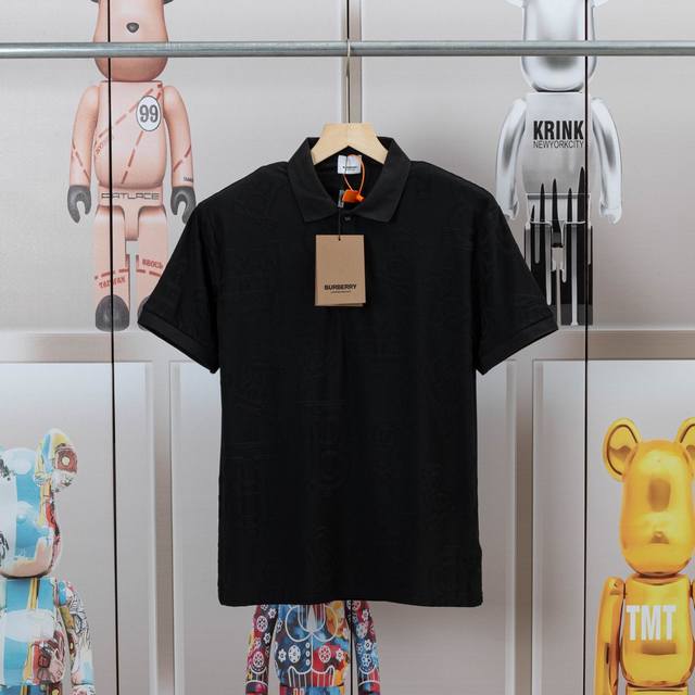 Burberry jacquard Polo short-sleeve. Original mold, high-quality pure cotton wit