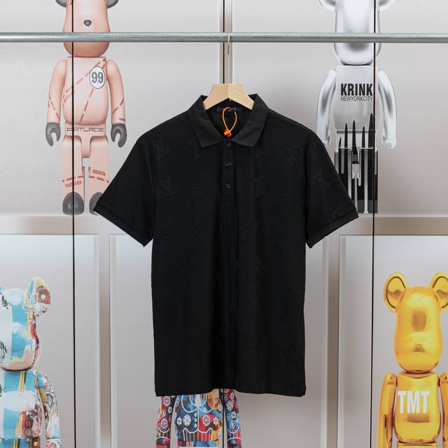 Lv Louis new spring/summer jacquard Polo short-sleeve top. High-quality, smooth