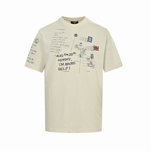 Fendi 25Ss stamp short-sleeved T-shirt is sold at the counter for 8,300. This T-