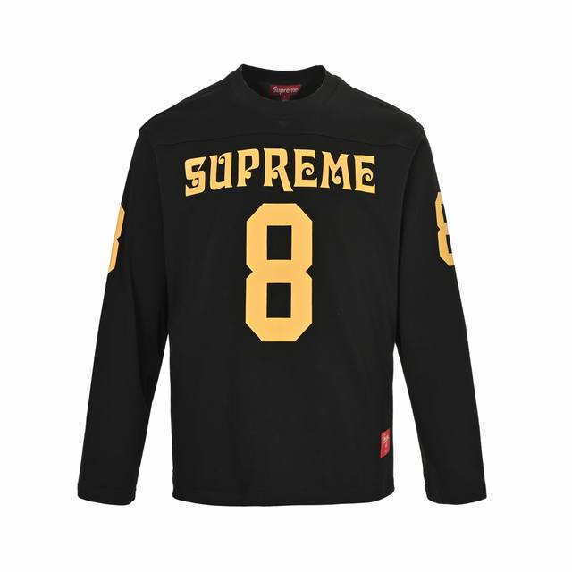 Supreme American size 8 Sanskrit font printed long-sleeved T-shirt Football Top