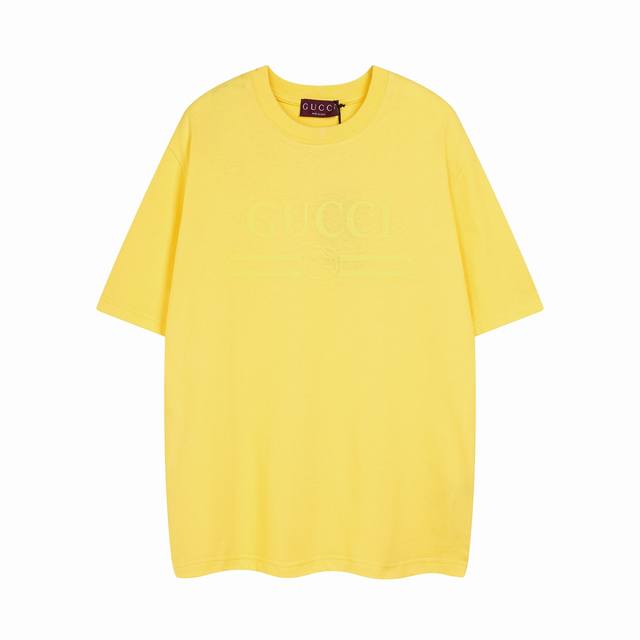 Available year-round. Gucci 2025 Spring/Summer belted classic yellow printed rou