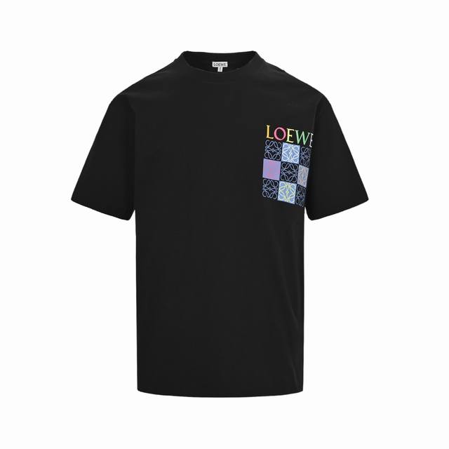 Loewe 25Ss printed logo short-sleeves are made from custom 240g 26s ultra-smooth
