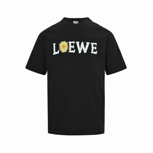 Loewe 25Ss Daisy Logo Print Short Sleeves are made from custom 240g 26s ultra-sm