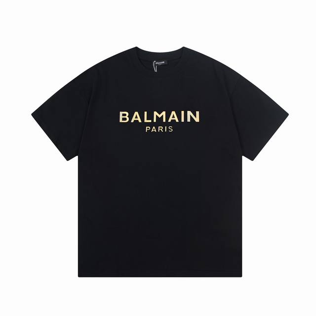 Balmain's gold-stamped large logo is exquisitely upgraded, inspired by the origi