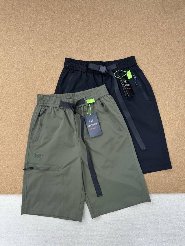 Arcteryx Men's Summer Outdoor Hiking Casual Shorts with Adjustable Waistband and