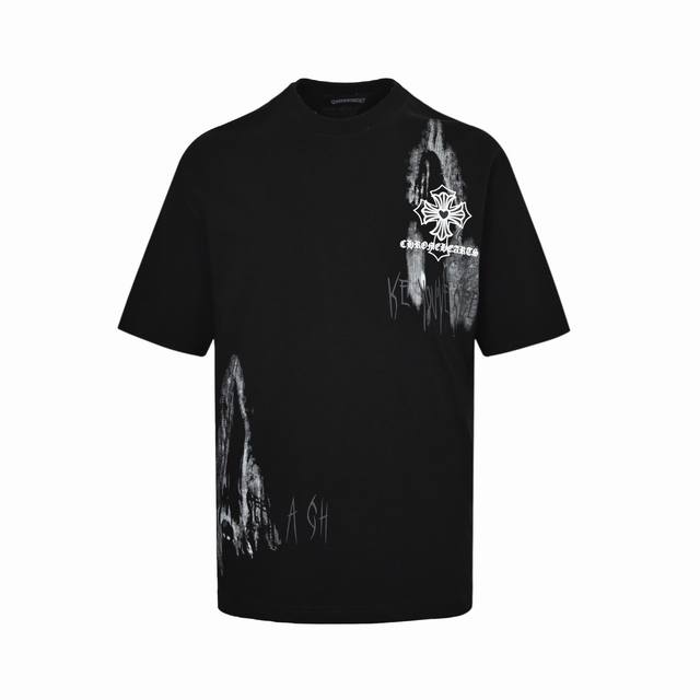 Chrome Hearts 25Ss gradient cross foam print short-sleeve fabric is made of 280g