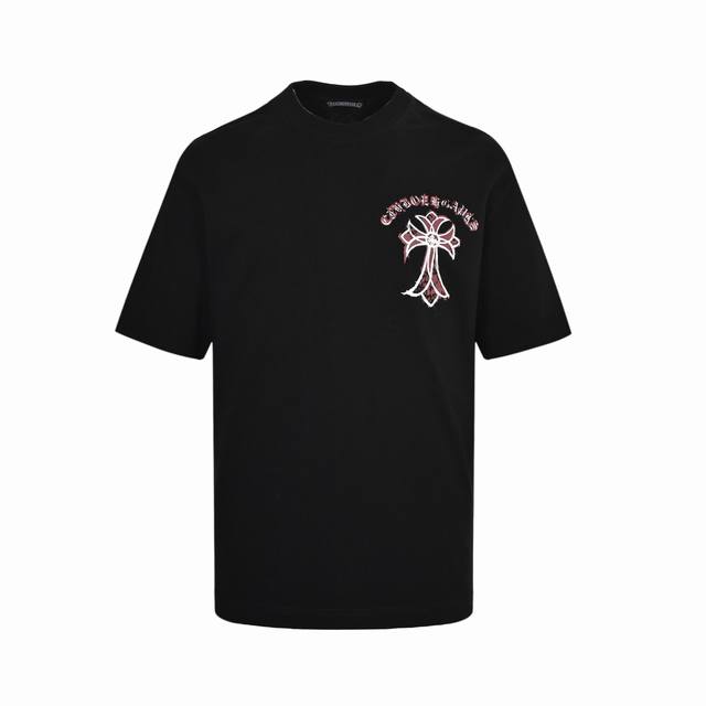 Chrome Hearts 25Ss mottled cross Sanskrit print short-sleeved fabric is made of