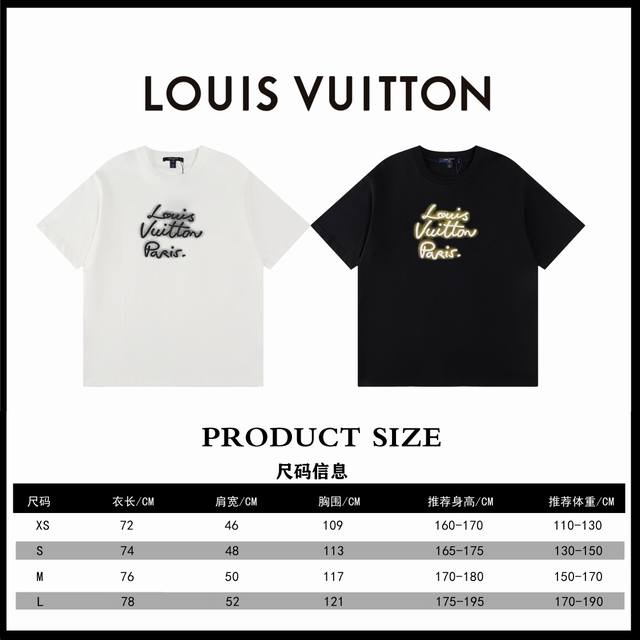 Louis Vuitton 2025 Ss Lv neon print short-sleeved T-shirt. This is the market's