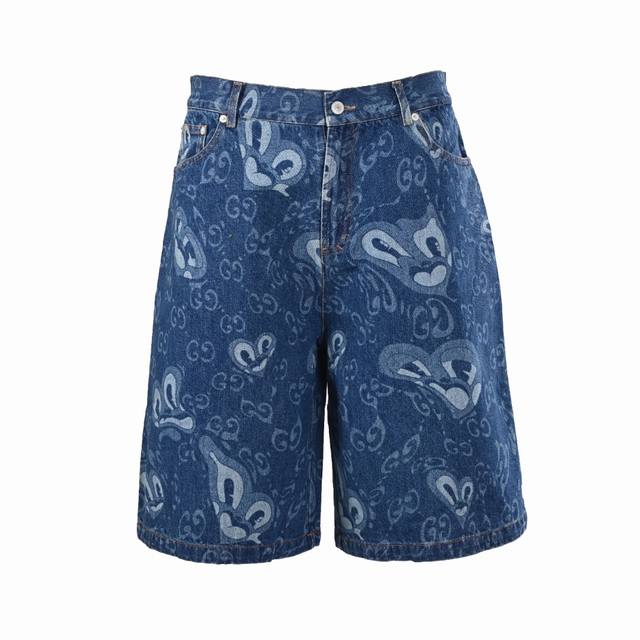 Gucci Gucci Liquid Heart Denim Shorts. New for Spring/Summer 24Ss. London-based