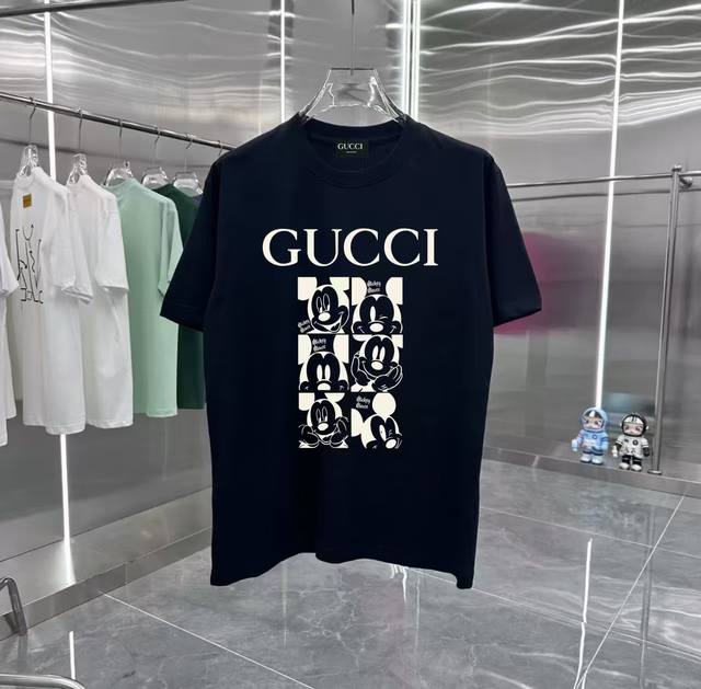 Gucci emoji series counter retro couple print short-sleeved T-shirt with dropped