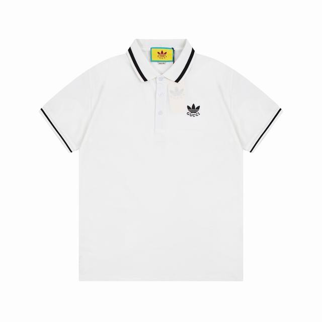 Gucci co-branded small logo embroidered color-blocked polo shirt, inspired by th