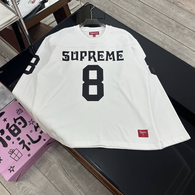 Supreme SS25 Affiliated L Sfootball Top, a size 8 American Sanskrit font long-sl