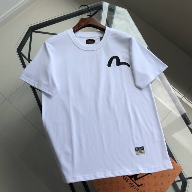Evisu Fushen 2025 Summer Style Divine Beast Bai Ze Print Short Sleeve T-shirt Co