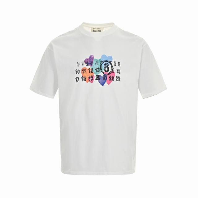 Mm6 Margiela 24Ss Love digital printed short sleeves are made of pure cotton com