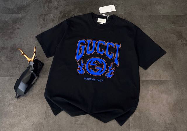 New Short-Sleeve T-shirt Arrives: 2025Ss Summer New Gucci Double Gauze T-shirts