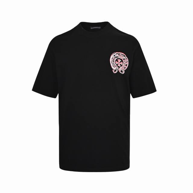 Chrome Hearts 25Ss oil painting overlapping horseshoe logo short sleeves are mad