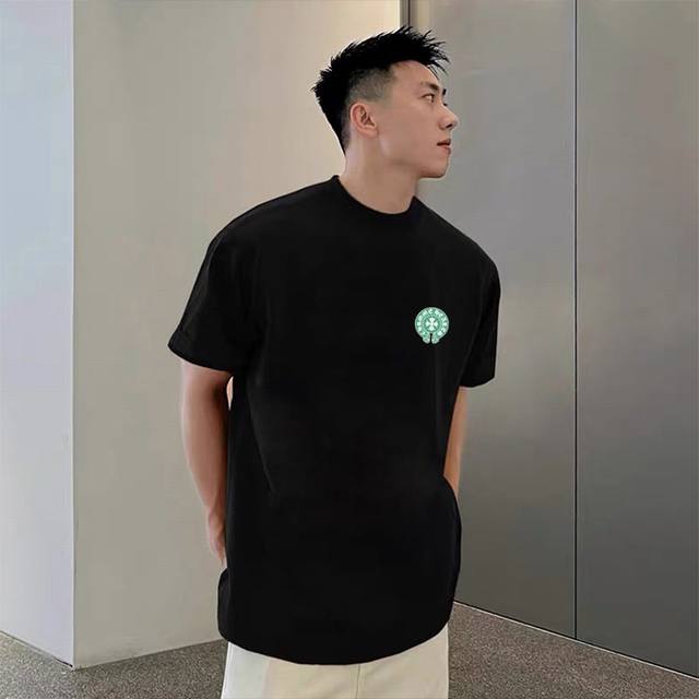 Chrome Hearts summer high-quality pure cotton loose version style Iogo printed s