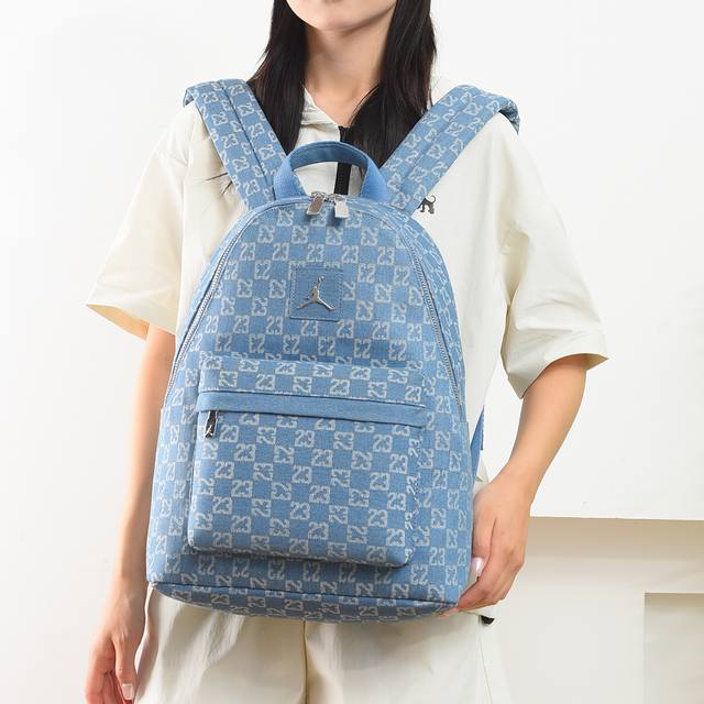 Air Jordan single layer 15 colors unisex full print old flower series backpack f
