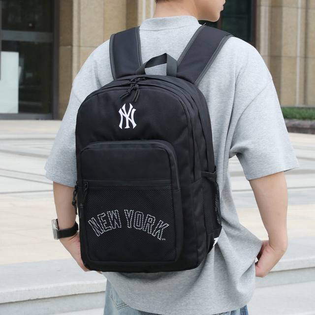 Korean Mlb fashion all-match large capacity backpack Ny street trend sports leis