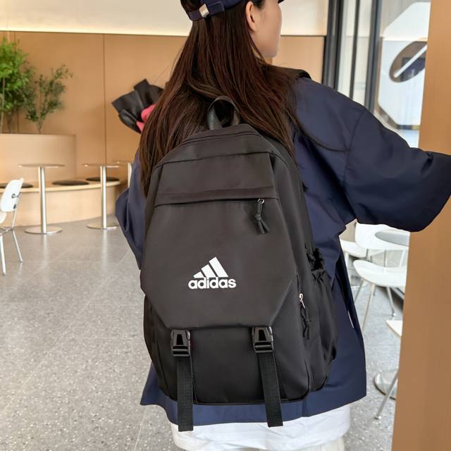 Adidas Adidas unisex large-capacity sports backpack simple and versatile texture