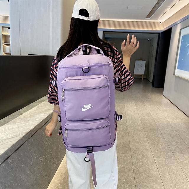 Nike multifunctional casual backpack for men and women, large capacity sports tr