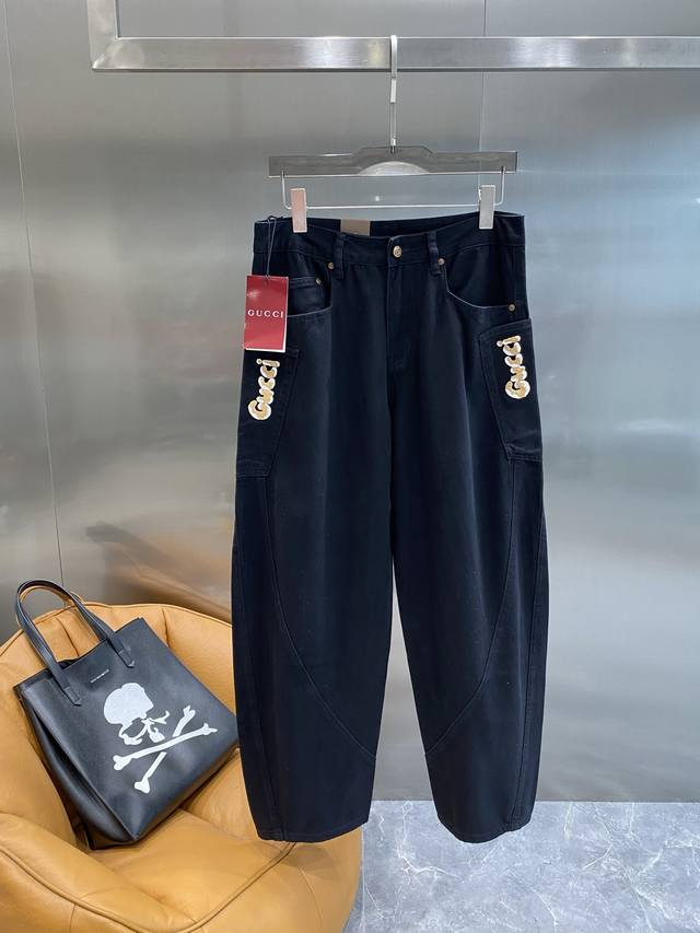 Gucci Black Denim, a luxurious and individual choice for summer, with a high-qua