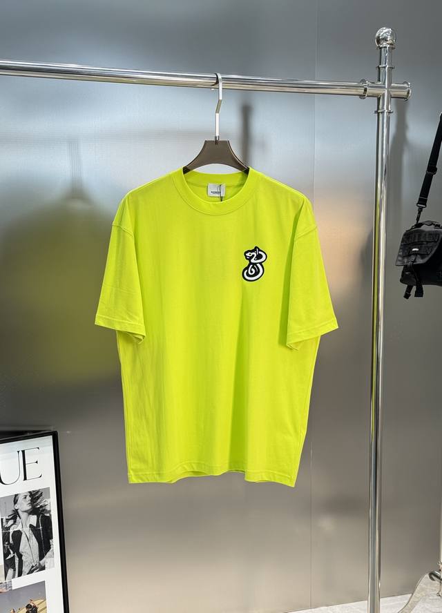 Bbr* Burberry-Lee 2025S new short-sleeved T-shirt, loose fit for both men and wo