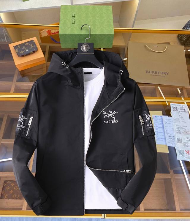 the same style as Arc'teryx's official website, with all the necessary labels, i