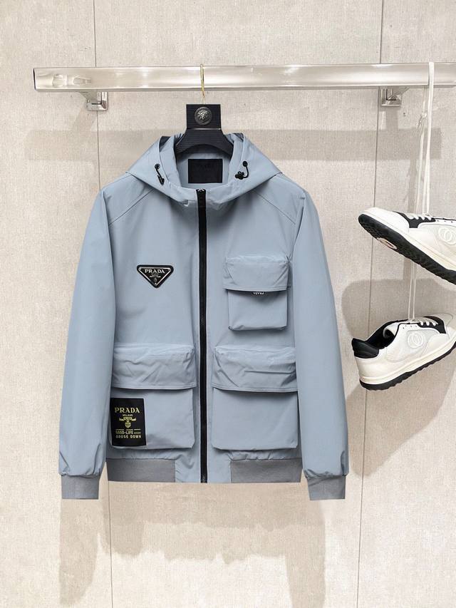 same style as the official Prada website, with all three labels complete, pre-sa