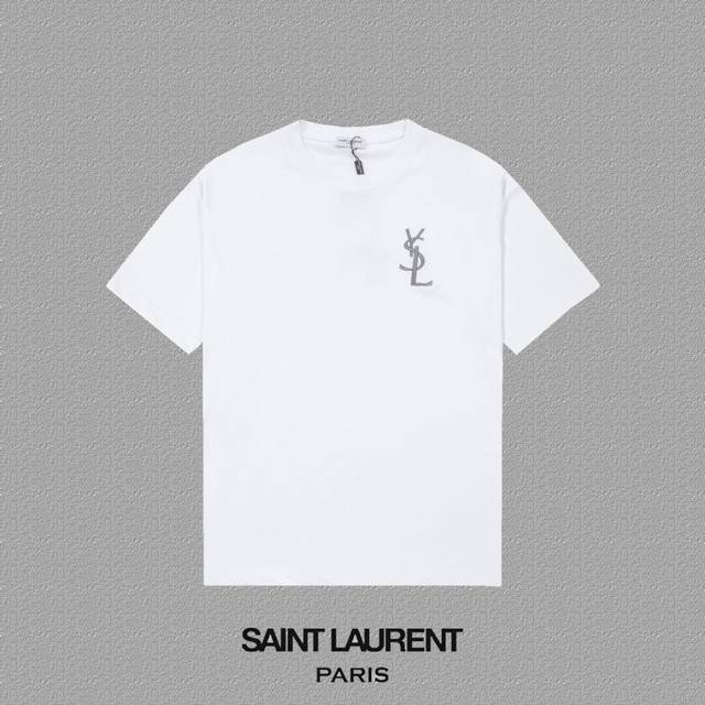 Ysl Saint Laurent Fw short-sleeved T-shirt classic style embroidered letters hig
