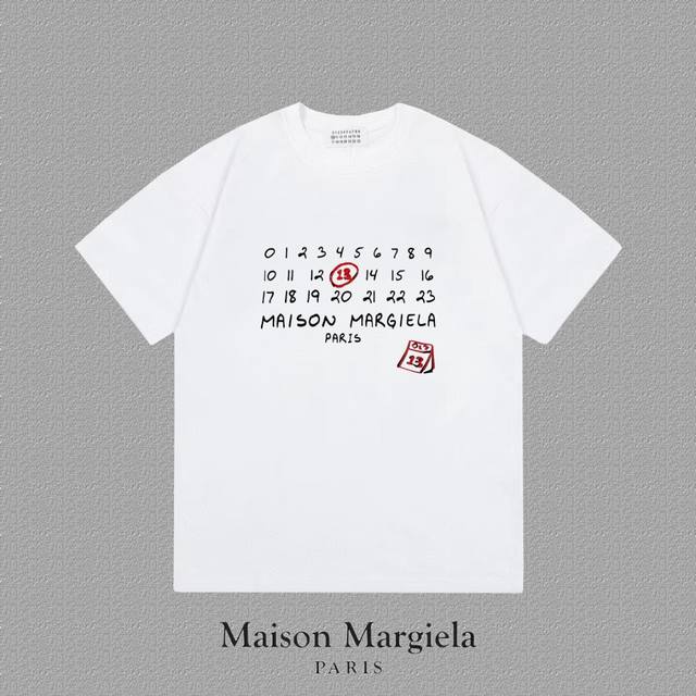 Maison Margiela Mm6 2025Fw short-sleeved T-shirt Mm10 letter logo print, high-en