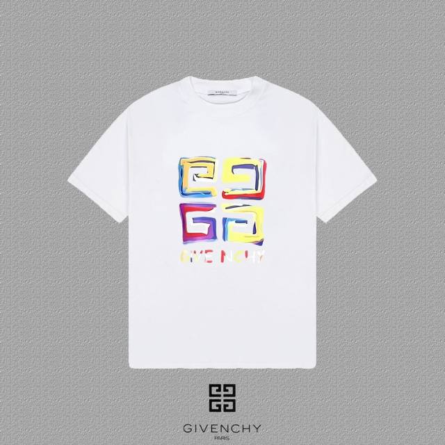Givenchy 2025Fw short-sleeved T-shirt with letter logo print, high-end 26S doubl