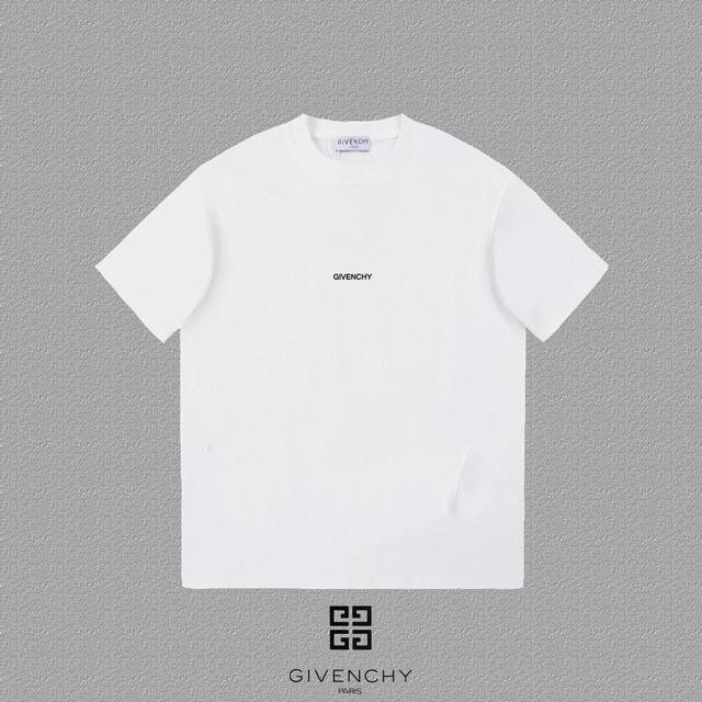 Givenchy 2025Fw short-sleeved T-shirt with logo print, high-end 26S double yarn