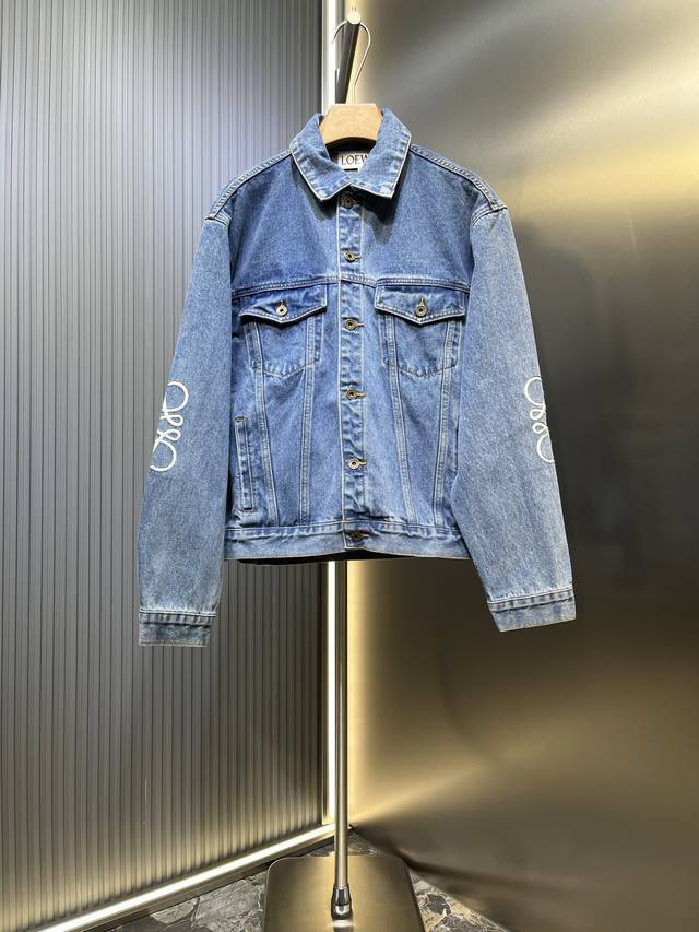 Loewe Anagram top-grade original denim jacket, custom-made with dense core yarn