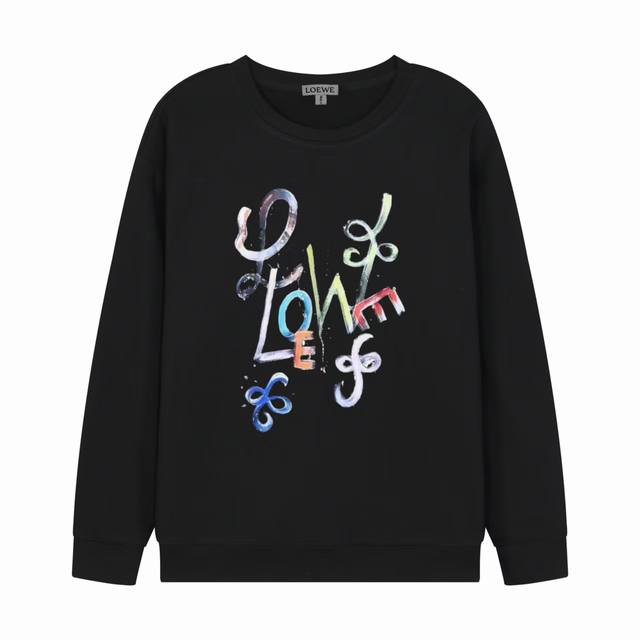 New arrival 2025Ss New Loewe printed sweatshirt, simple, stylish and exquisite,