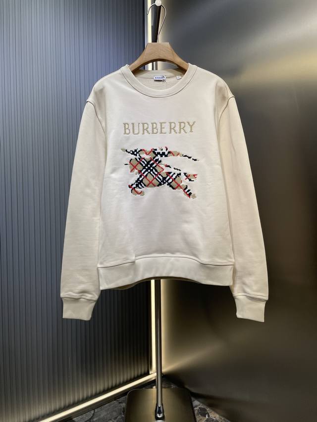 Burberry top original cross-stitch warhorse long-sleeved sweatshirt craftsmanshi