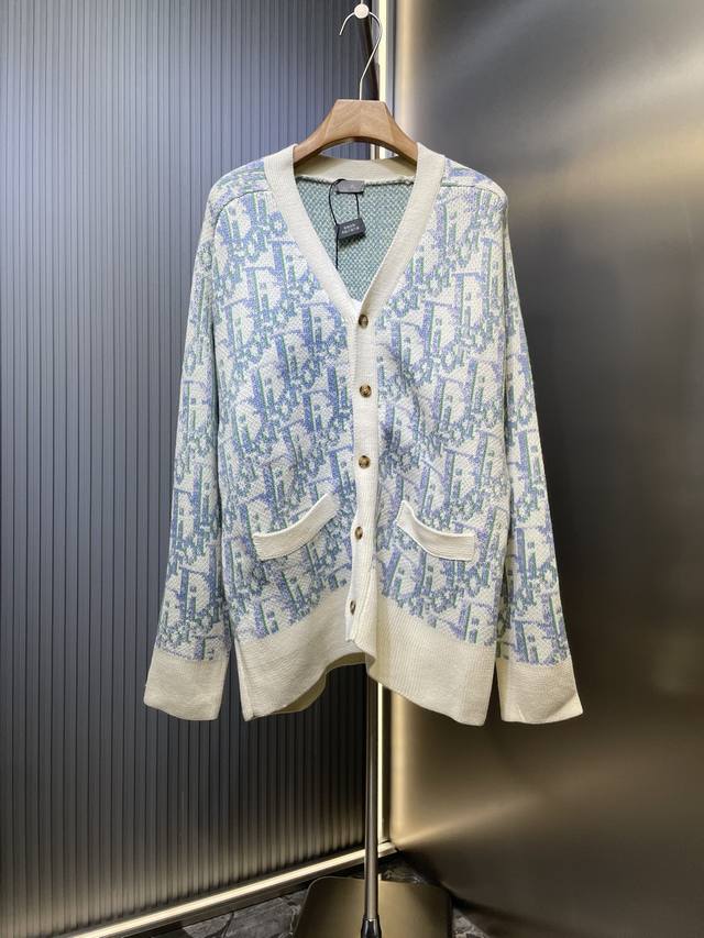 Dior top-of-the-line original Dior all-over jacquard sweater cardigan, originall