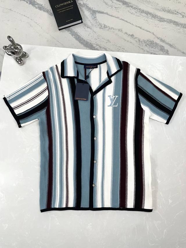 high version Louis Vuitton-Louis Vuitton-25Ss new striped color matching embroid