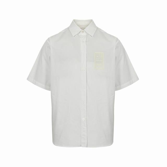 Gucci 24Ss square G letter laminated short-sleeved shirt is made of custom fabri