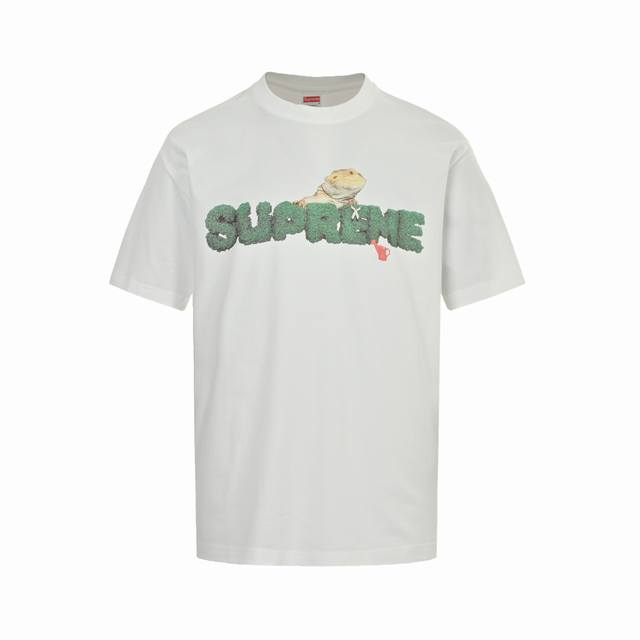 Supreme Week 18 Lizard Tee Lizard pattern Logo round neck short sleeves Size: S-