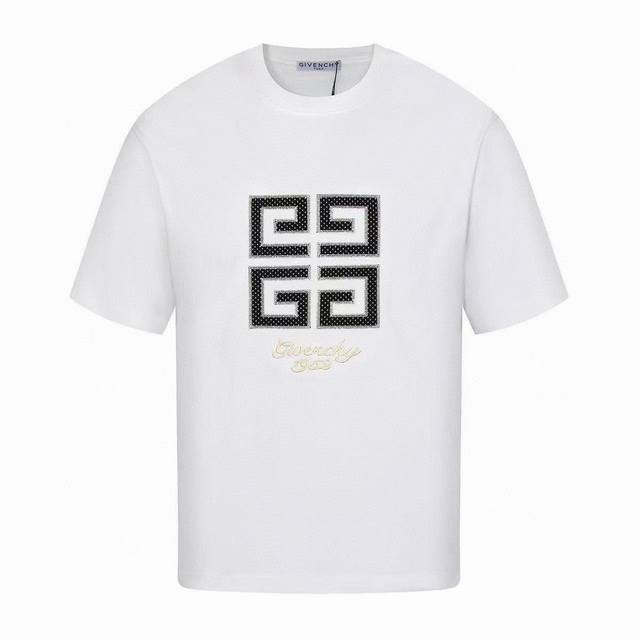 Givenchy's new summer mesh embroidered letter round neck short sleeve T-shirt, m
