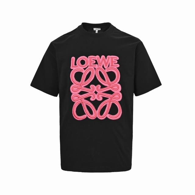 Loewe's fluorescent pink embroidered logo short-sleeved top gets a refined updat