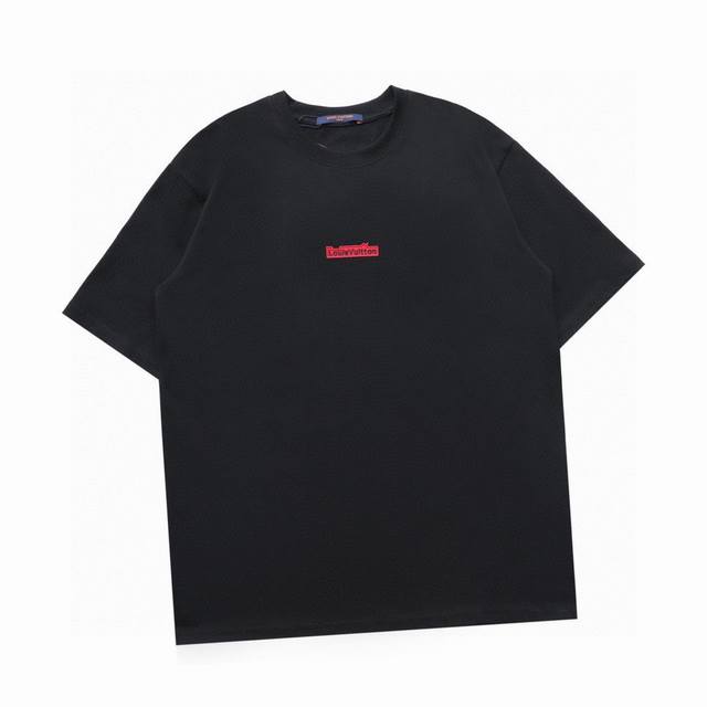 Louis Vuitton summer new red small logo embroidered round neck short-sleeved T-s