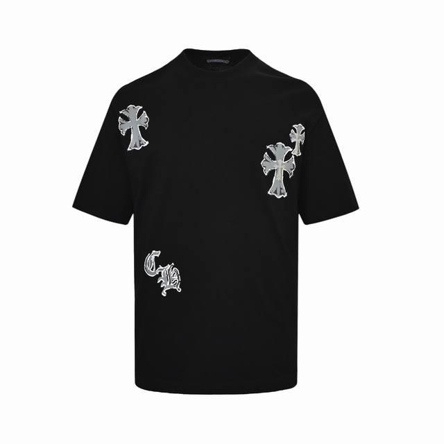 Chrome Hearts 25Ss cross print short-sleeve fabric is made of 280g combed cotton