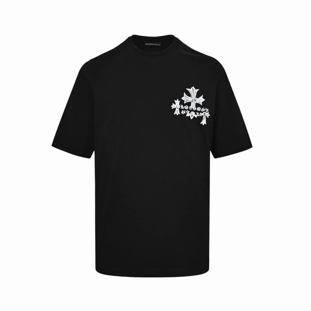 Chrome Hearts 25Ss Sanskrit cross hand-painted distressed print short-sleeves ar