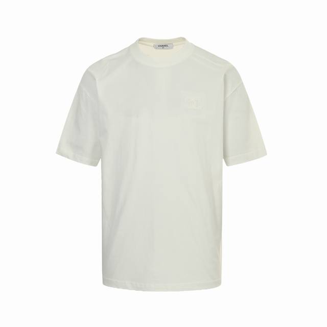 Chanel dark woven logo double C three-dimensional embroidery short sleeves are s