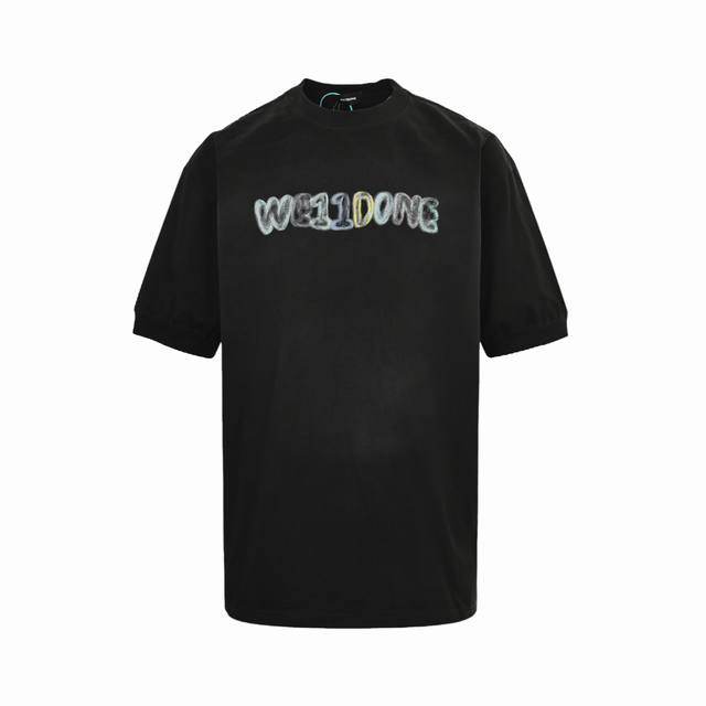 We11 Done 25Ss colorful hand-painted graffiti letter print short-sleeve original